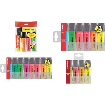 STABILO Textmarker BOSS ORIGINAL, 5er Ecopack