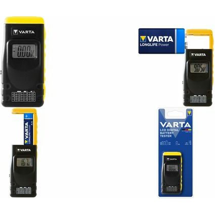 Varta Batterietester 00891 mit LCD-Display f/ür Batterien Akkus und Knopfzellen