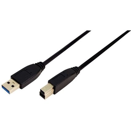 LogiLink USB 3.0 Kabel, USB-A - USB-B Stecker, 2,0 m,schwarz