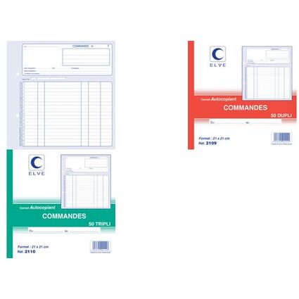 ELVE Manifold "Commandes", 210 x 297 mm, tripli