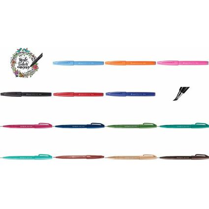 PentelArts Faserschreiber Brush Sign Pen SES 15, olivgrn