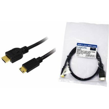 LogiLink HDMI Kabel, A-Stecker - C-Stecker Mini, 1,0 m