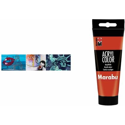 Marabu Acrylfarbe Acryl Color, 100 ml, metallic-anthrazit