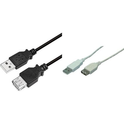 LogiLink USB 2.0 Verlngerungskabel, schwarz, 5,0 m