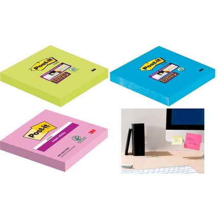 Post-it Haftnotizen Super Sticky Notes, 76 x 76 mm, pink