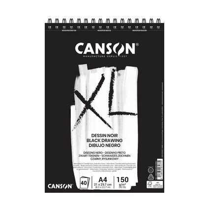 CANSON Skizzen- und Studienblock XL Black, DIN A5, schwarz