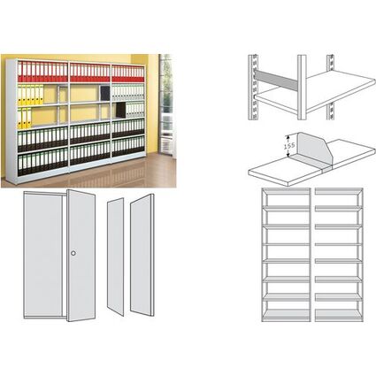 kerkmann Anbau-Regal Progess 500, 8 Bden, (H)2.600 mm