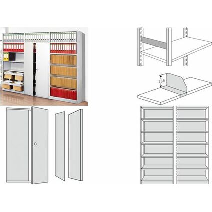 kerkmann Grund-Regal Progress 500, 7 Bden, (H)2.250 mm