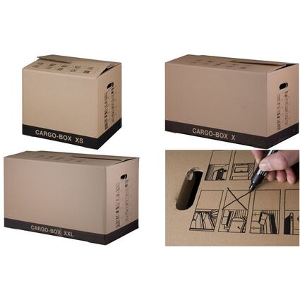 SMARTBOXPRO Umzugskarton "CARGO-BOX X", braun