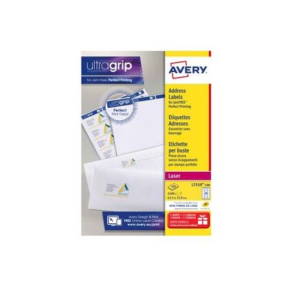 AVERY Etiquette d'adresse, 63,5 x 46,6 mm, blanc