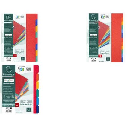 EXACOMPTA Karton-Register, 320 x 240 mm, 12-teilig
