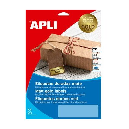 APLI Folien-Etiketten, 63,5 x 29,6 mm, gold