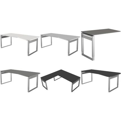 kerkmann PC-Schreibtisch Form 5, Bgel-Gestell, anthrazit