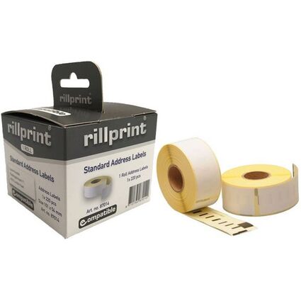 rillprint Rollenetiketten, 101 x 54 mm, wei