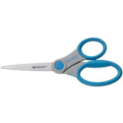 WESTCOTT Schere Microban Softgrip, Lnge: 210 mm, grau/blau