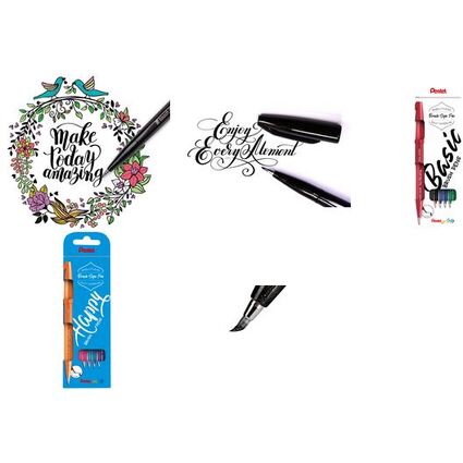 PentelArts Faserschreiber Brush Sign Pen 4er Etui Colour 