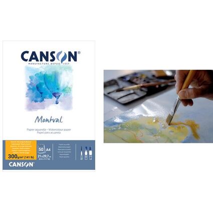 CANSON Aquarellblock "Montval", DIN A3, 100 Blatt