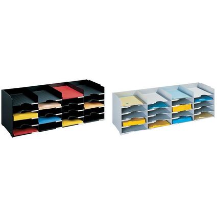 PAPERFLOW Sortierstation Formularbox, 20 Fächer, grau