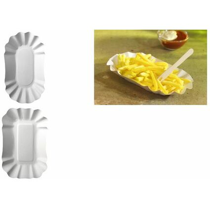 PAPSTAR Pommes-Schale "pure", Mae: 90 x 160 x 30 mm, wei