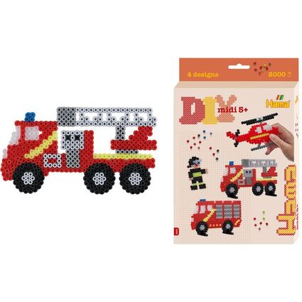 Feuerwehrwagen Aus Hama Bugelperlen Von Miss Bella85 Koralky