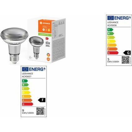 LEDVANCE LED-Reflektorlampe R80 DIM, 4,9 Watt, E27