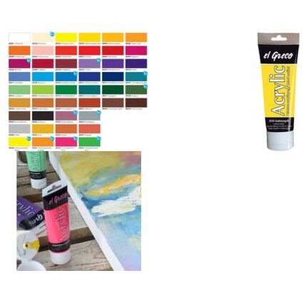 KREUL Acrylfarbe el Greco, schwarz, 75 ml Tube