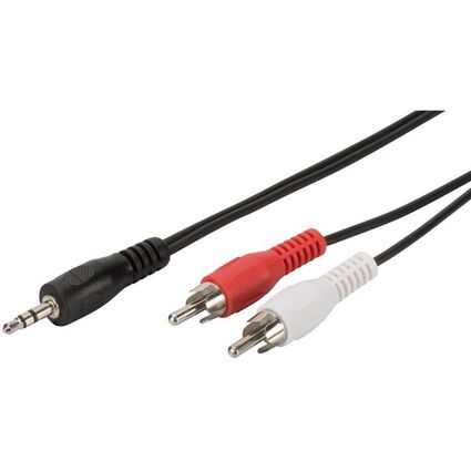 DIGITUS Audiokabel, 2 x Cinchstecker - Klinkenstecker, 5,0 m