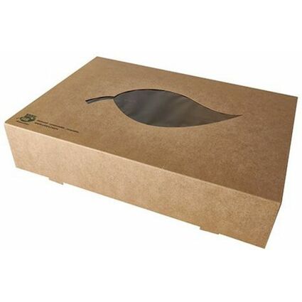 PAPSTAR Cateringbox "pure", 464 x 313 x 80 mm, braun