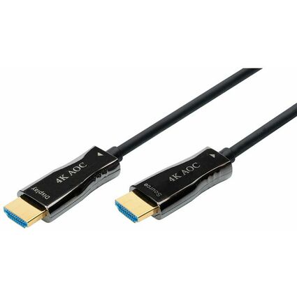 DIGITUS HDMI AOC Hybrid Glasfaser-Anschlusskabel, 10 m