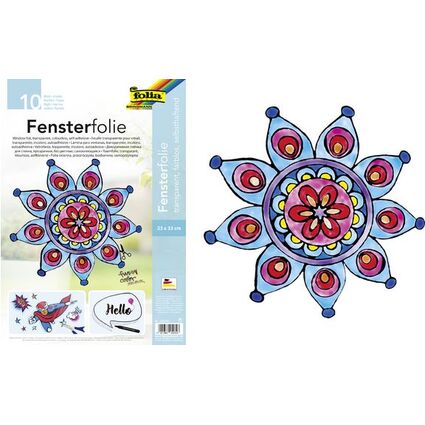 folia Fensterfolie, 230 x 330 mm, 5 Blatt, farblos