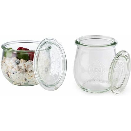 APS Weck-Glas mit Deckel, Tulpen-Form, 75 ml, 12er Set