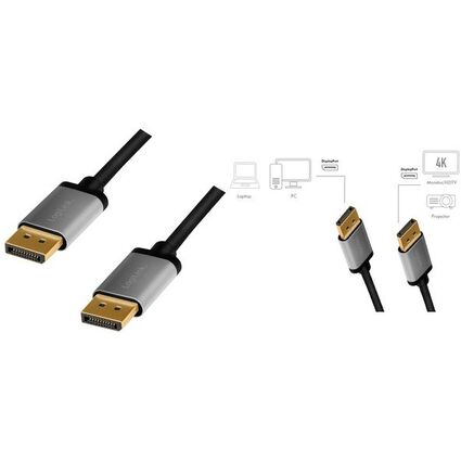 LogiLink DisplayPort 1.2 Kabel, Stecker - Stecker, 5,0 m