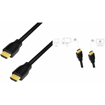 LogiLink HDMI Kabel 2.0, A-Stecker - A-Stecker, 2,0 m