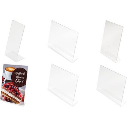 deflecto Tischaufsteller, DIN A7 quer, schräg