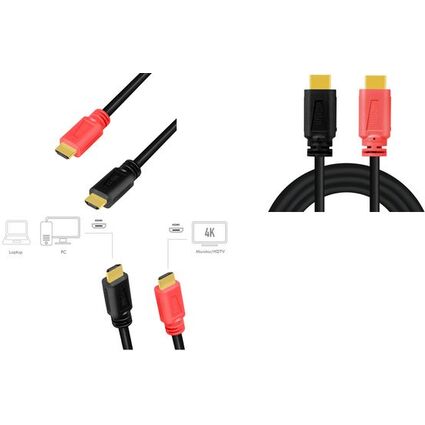 LogiLink HDMI Kabel 2.0, A-Stecker - A-Stecker, AMP, 10 m