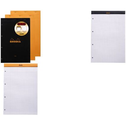 RHODIA Notizblock No. 20, DIN A4+, franz. Lineatur, 3er Pack