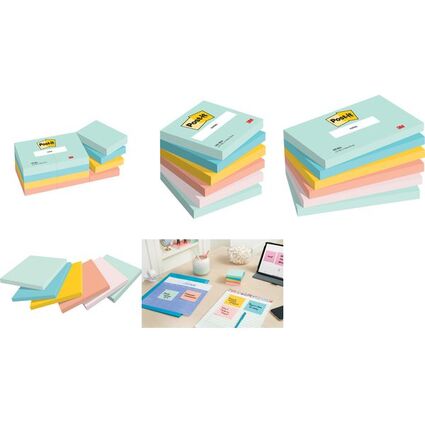 Post-it Haftnotizen Notes, 76 x 76 mm, Beachside Collection