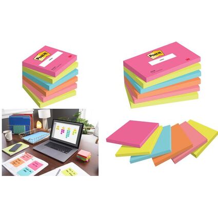 Post-it Haftnotizen Notes, 76 x 76 mm, Poptimistic