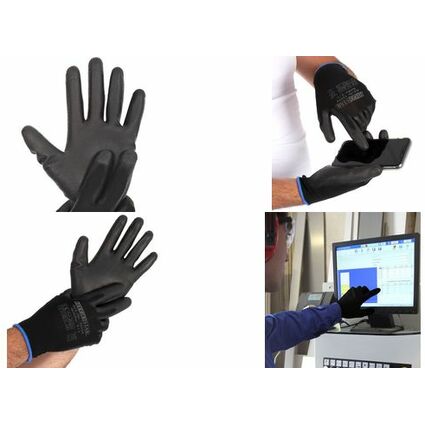 HYGOSTAR Touchscreen-Arbeitshandschuh BLACK ACE TOUCH, M