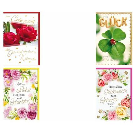 SUSY CARD Geburtstagskarte "rote Rose"
