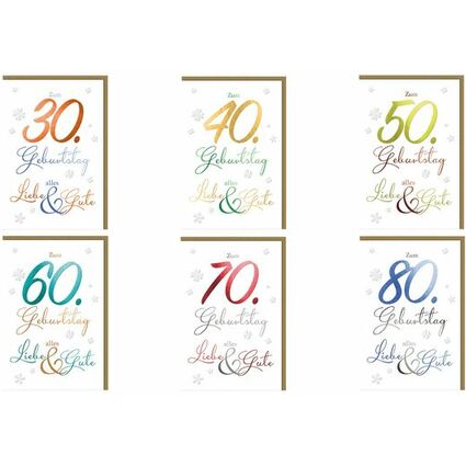 SUSY CARD Geburtstagskarte - 50. Geburtstag "Schrift"