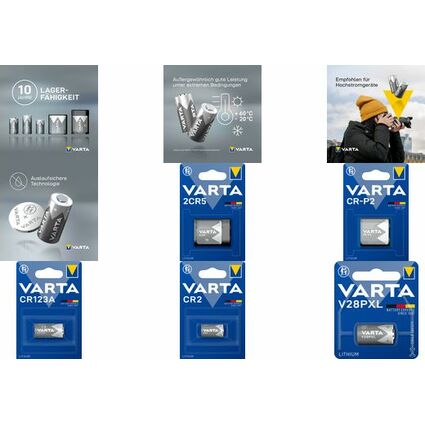 VARTA Foto-Batterie "LITHIUM", CR123A, 3,0 Volt