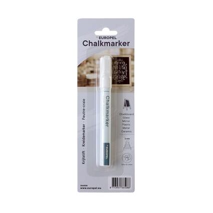 EUROPEL Kreidemarker 6 mm, 1er Blister, weiß