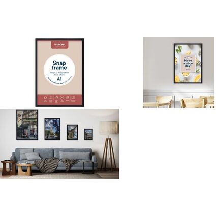 EUROPEL Plakatrahmen Premium+, DIN A3, schwarz