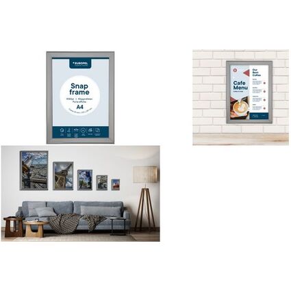 EUROPEL Plakatrahmen Premium, DIN A3, 20 mm, silber eloxiert