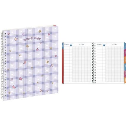 EXACOMPTA Cahier de textes Elsa "Tartan", 170 x 220 mm