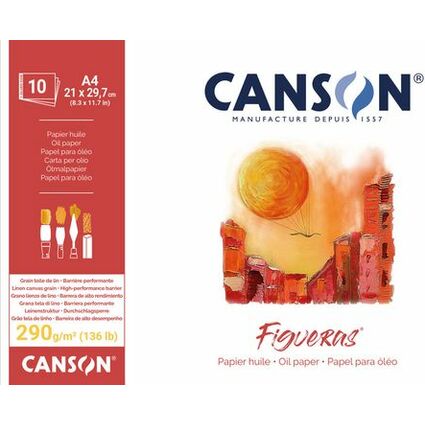 CANSON Zeichenpapierblock "Figueras", 420 x 594 mm, 290 g/qm