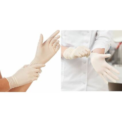 HYGOSTAR Latex-Handschuh Sense, M, natur, puderfrei