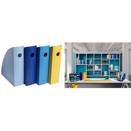 EXACOMPTA Stehsammler MAG-CUBE Bee Blue, A4+, safran