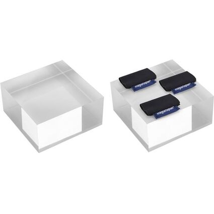 deflecto Acryl-Block, transparent, 50 x 50 x 40 mm